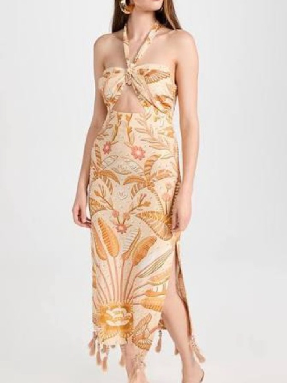 Farm Rio Sand Jungle Chic Midi Dress NWT - Picture 4 of 9